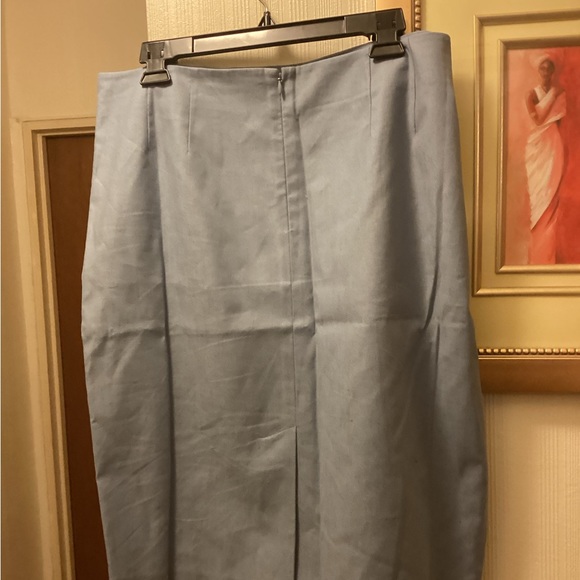 SHARAGANO BLUE SLEEVELESS SKIRT SUIT. SZ 18.$20. - Picture 4 of 5